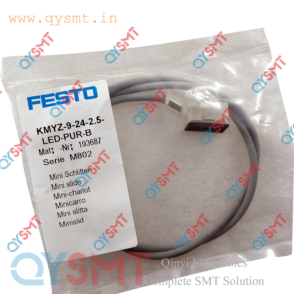 FESTO Cable KMYZ-9-24-2,5-LED-PUR-B 193687 – QYSMT