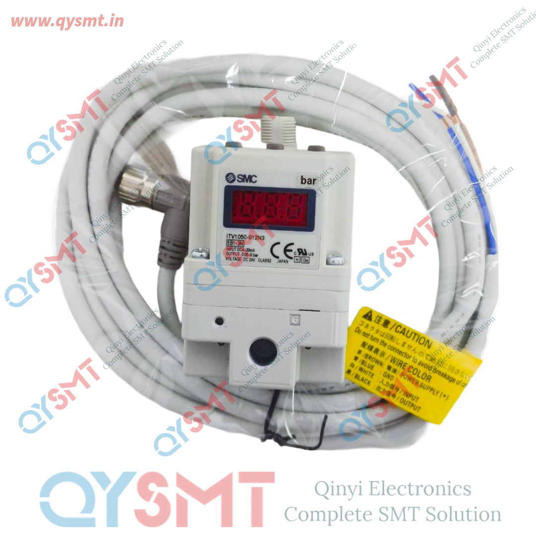 ITV1050-012N3 electro-pneumatic regulator made by SMC Corporation.