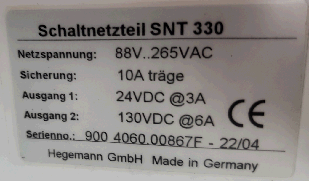 Ekra Power Supply .SNT 330 QYSMT