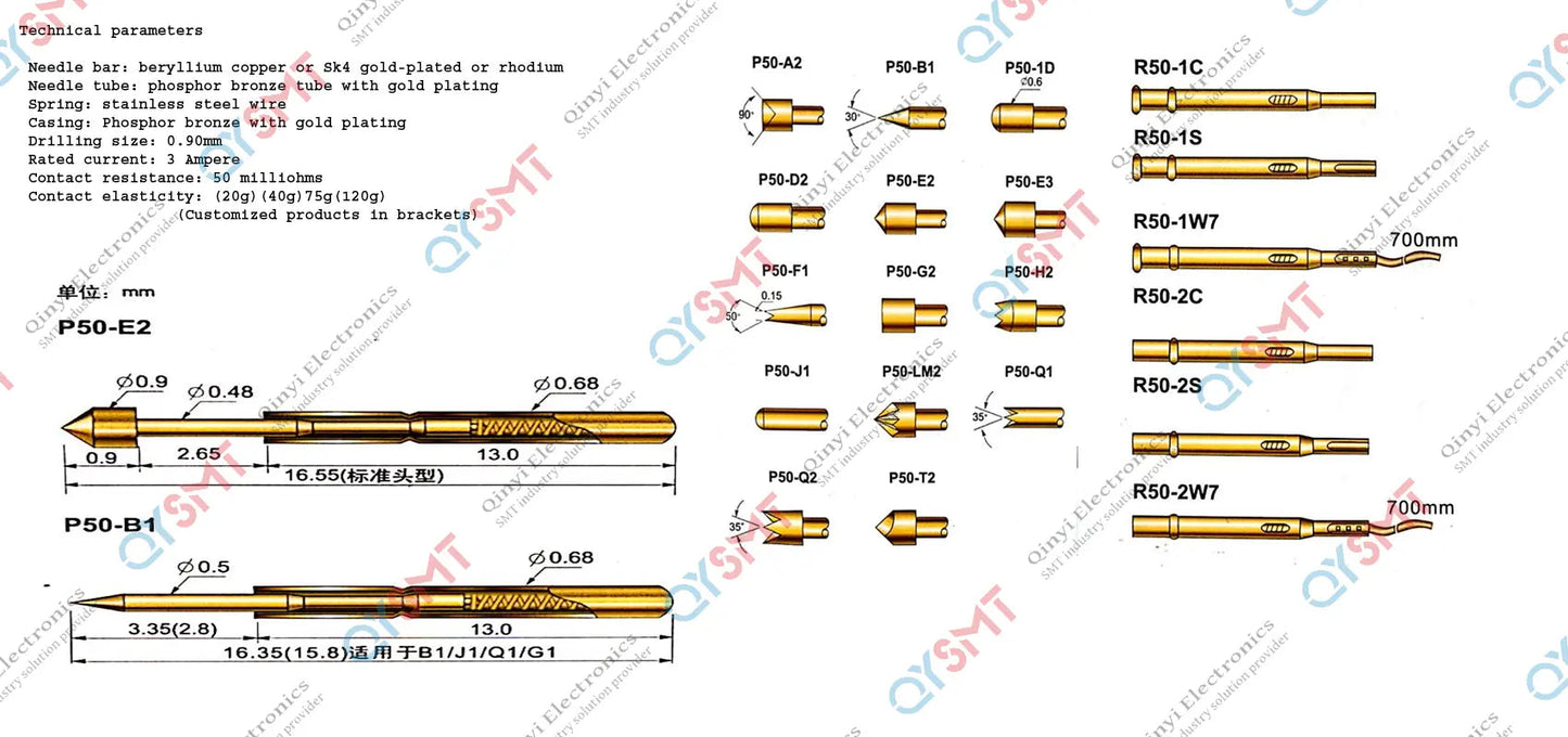 POGO PIN P50-E2 QYSMT