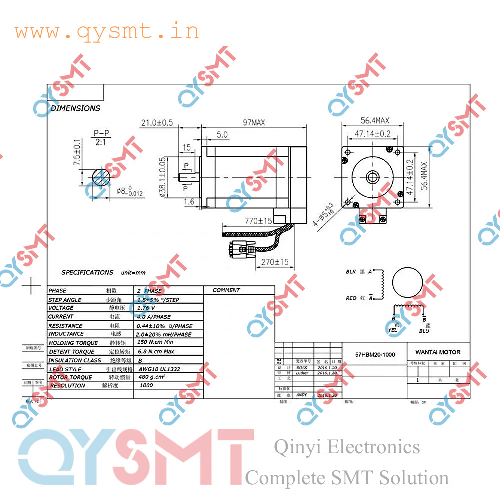 57HBM20-1000 Stepper Motor