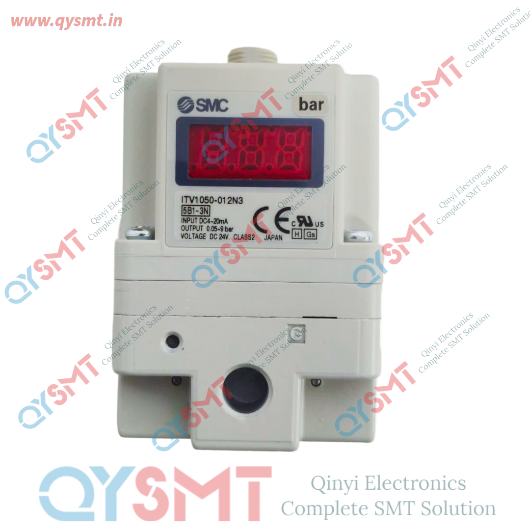 ITV1050-012N3 electro-pneumatic regulator made by SMC Corporation.
