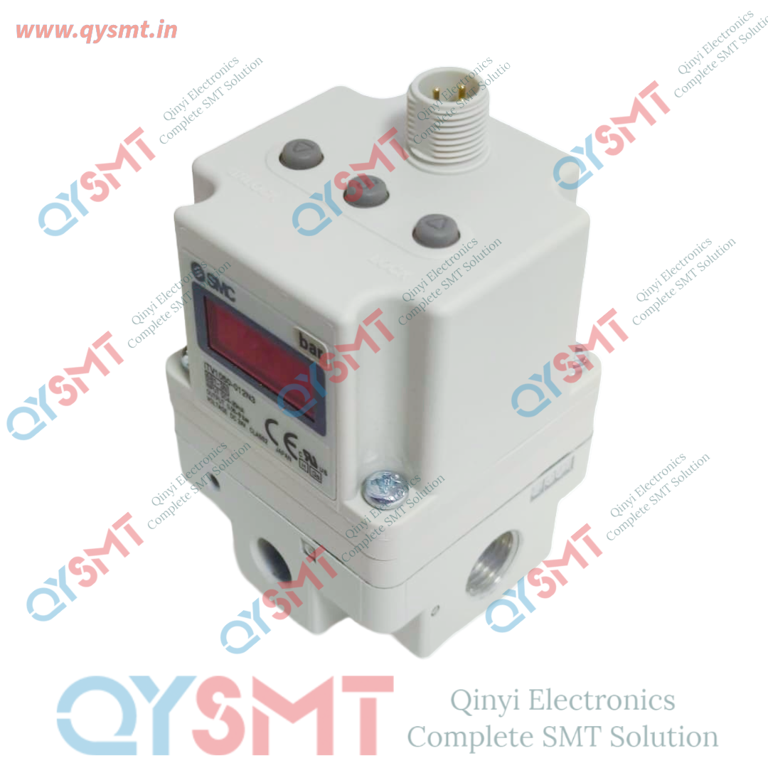 ITV1050-012N3 electro-pneumatic regulator made by SMC Corporation.