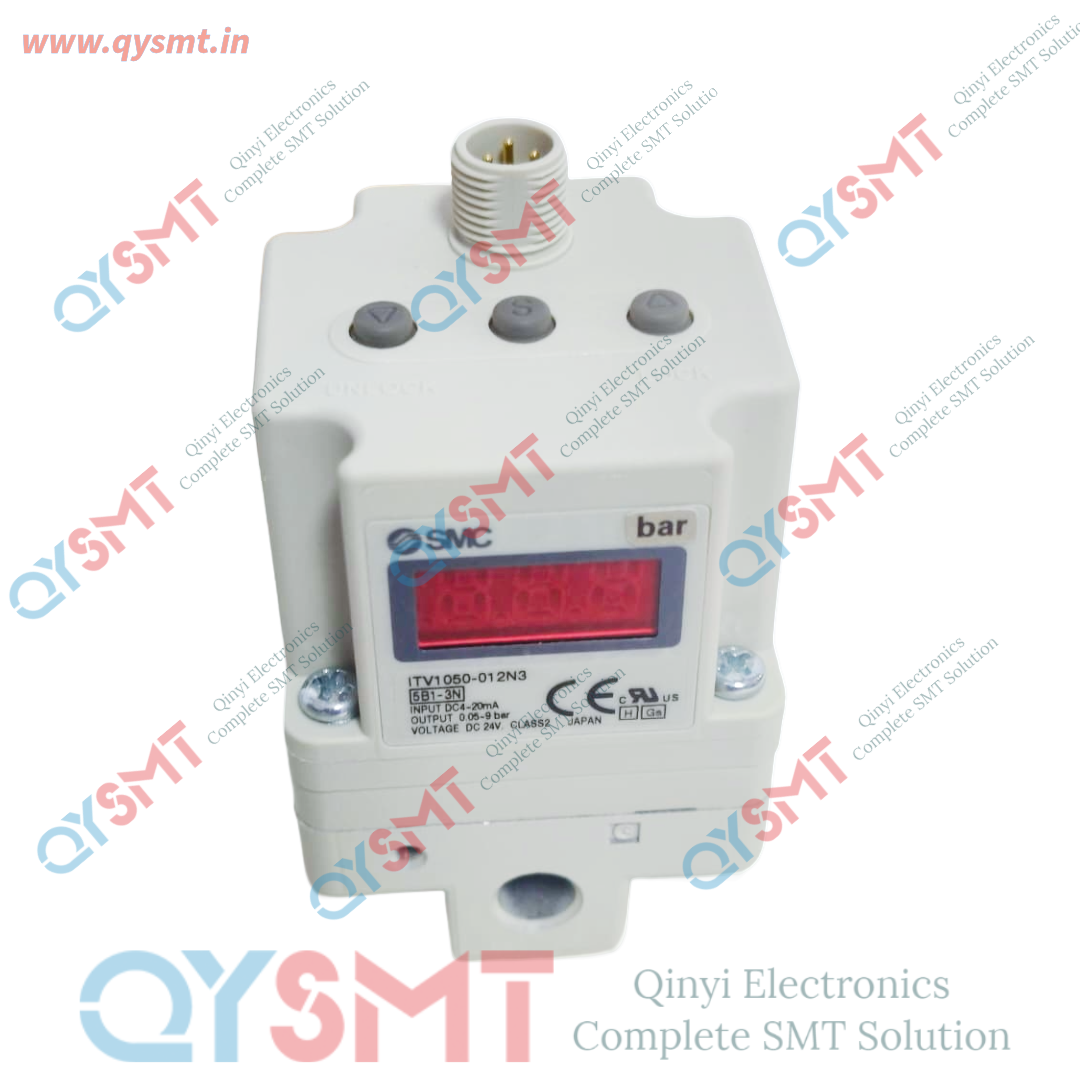 ITV1050-012N3 electro-pneumatic regulator made by SMC Corporation.