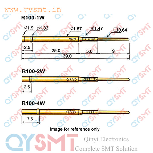 R100-2W Pogo Pin Receptacle